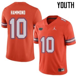 Youth Florida Gators #10 Josh Hammond NCAA Jordan Brand Orange Authentic Stitched College Football Jersey ONZ8462OZ